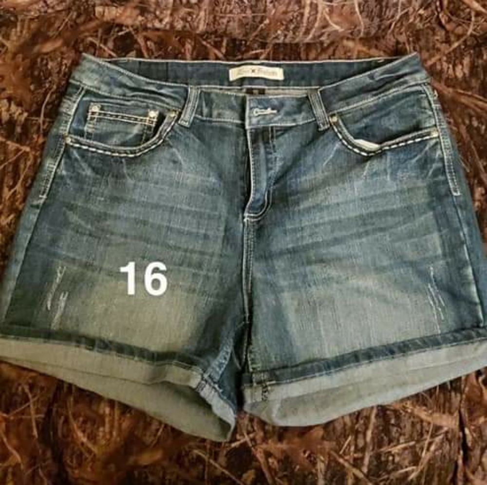 Women's blue jean shorts